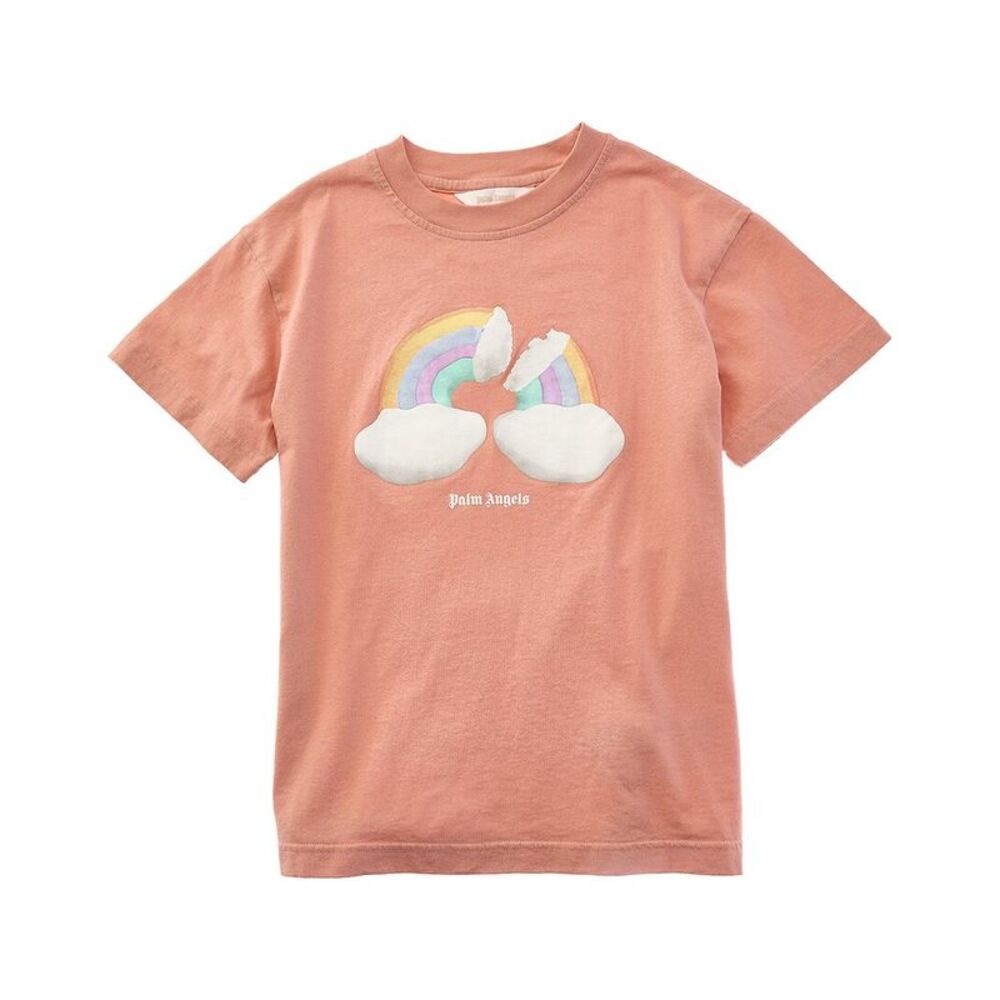 Palm Angels Girls Rainbow T-Shirt, Pink